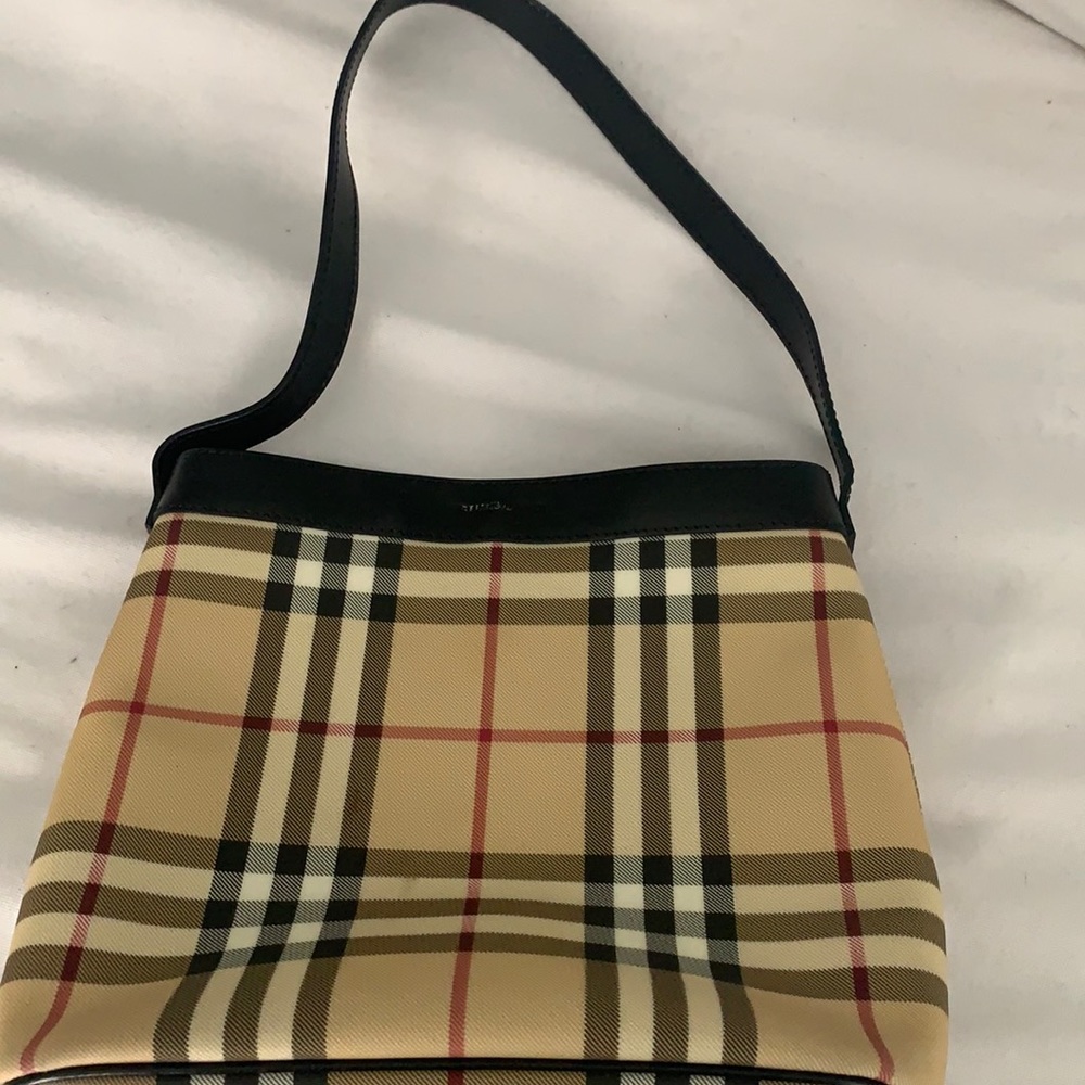Burberry 
Plaid Tan Multi Canvas and Leather $220